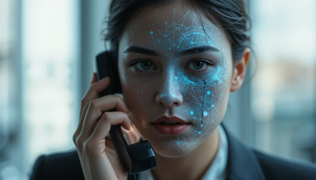 Deepfake Voice Phishing Illustration